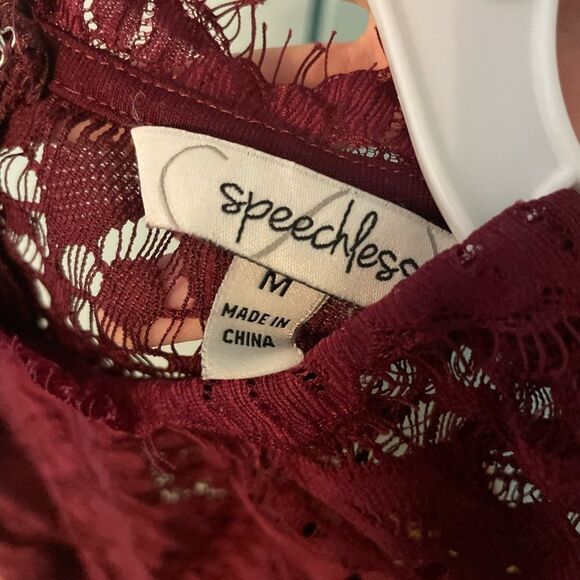 Burgundy Lace Dress - Picture 2 of 2